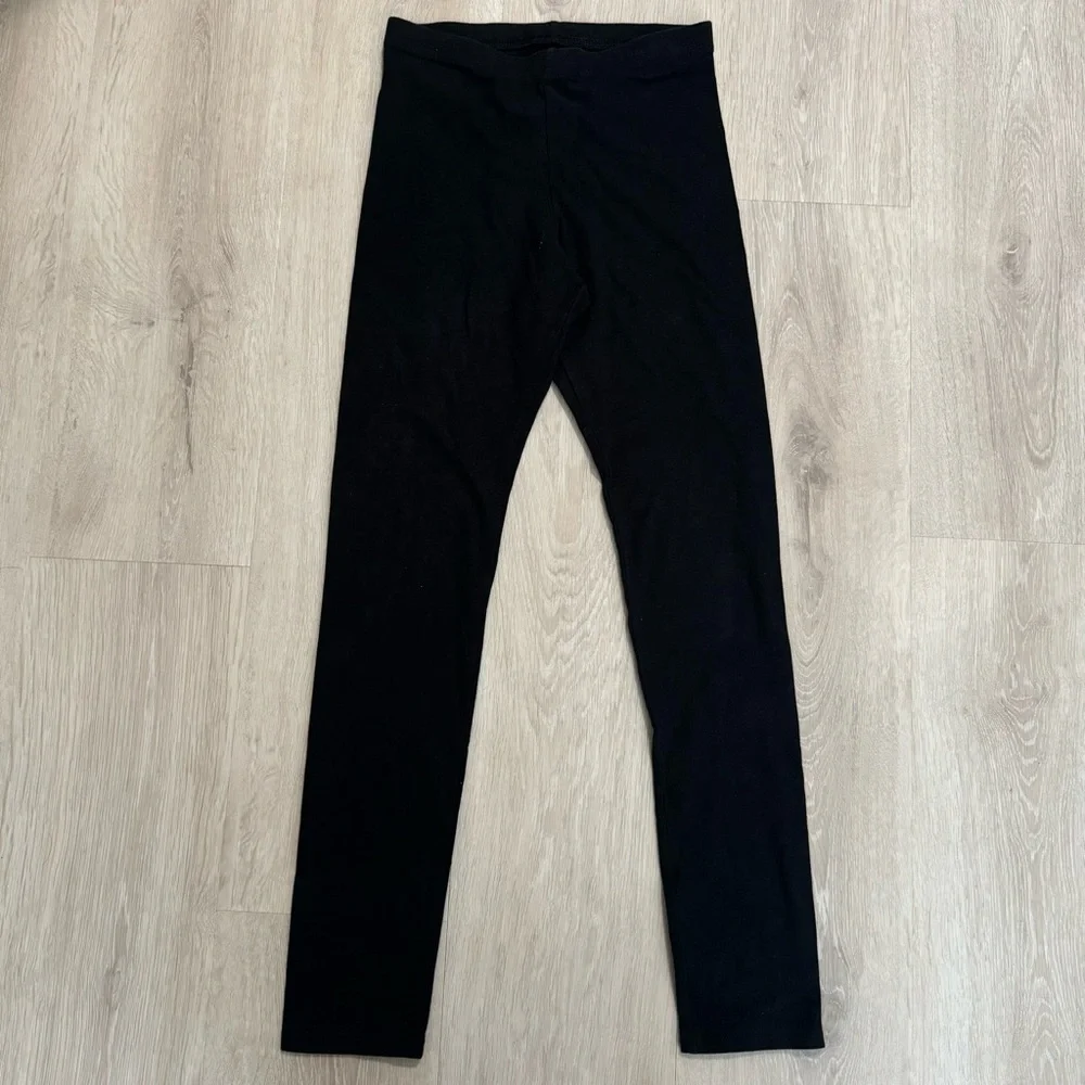 Kids Old Navy Girls Black Cotton Stretch Leggings Pants XL 14/16
